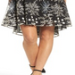 Adrianna Papell Women's Embroidered Illusion Neck Dress Black Size 4