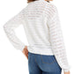 Hooked Up By IOT Junior's Button Front Cardigan White Size Medium