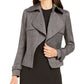 Anne Klein Women's Wide Lapel Belted Cuff Blazer Gray Size 14