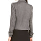Anne Klein Women's Wide Lapel Belted Cuff Blazer Gray Size 14