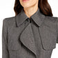 Anne Klein Women's Wide Lapel Belted Cuff Blazer Gray Size 14