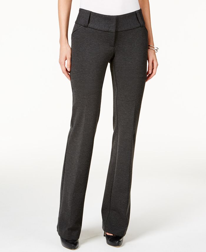 Alfani Women's Wide Leg Casual Trouser Pants Gray Size 2