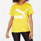 Puma Women's Classics Cotton Logo T-Shirt Yellow Size L
