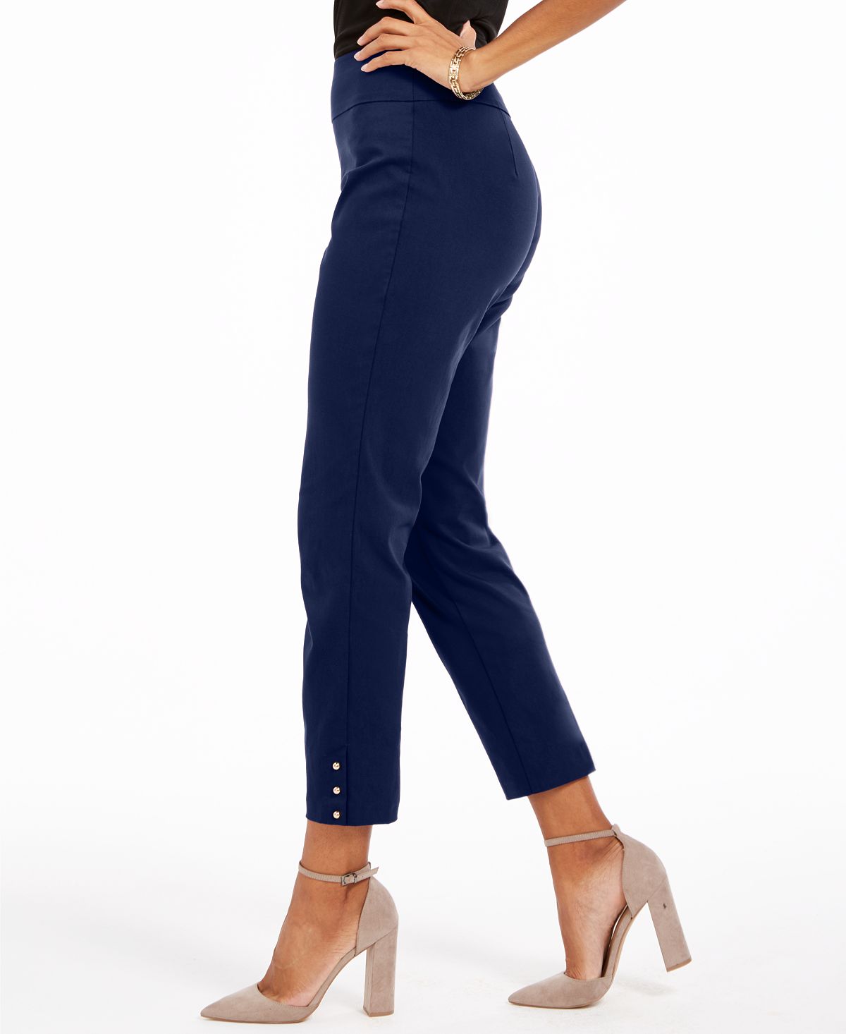NY Collection Women's Straight Leg Pull on Pants Blue Size Petite XL-