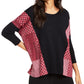 Alfani Women's Contrast Trim Poncho Sweater Black Size X-Small