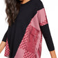 Alfani Women's Contrast Trim Poncho Sweater Black Size X-Small