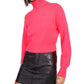 Bar III Women's Cropped Turtleneck Sweater Pink Size XXS