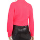 Bar III Women's Cropped Turtleneck Sweater Pink Size XXS
