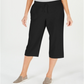 Karen Scott Women's Drawstring Capri Pants Black Size Petite S
