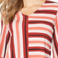 Alfani Women's Printed V Hem Even Hand Top Red Size Medium