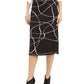 Alfani Women's Printed Sweater Skirt Black Size Small