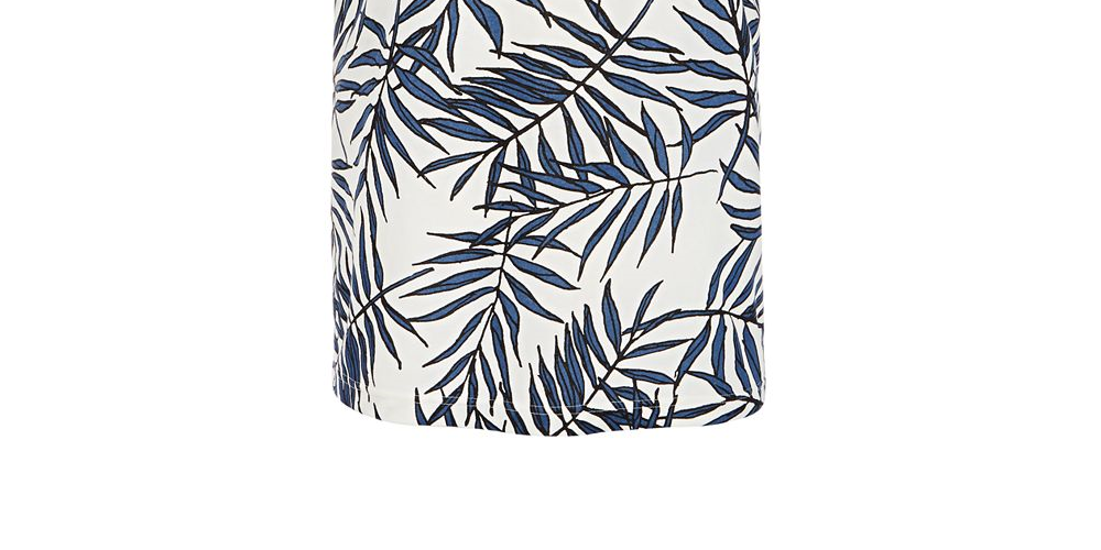 American Rag Men's Leaf Lines V Neck T-Shirt -Blue Size Medium