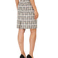 Anne Klein Women's Tweed Pencil Skirt Brown Size 6