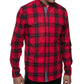 Sean John Men's Buffalo Cotton Plaid Button Down Shirt Red Size X-Large