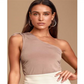 Free People Women's Blouse One-Shoulder Ruched Purple Size M
