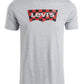 Levi's Men's Checkered Logo T-Shirt Grey Size Medium
