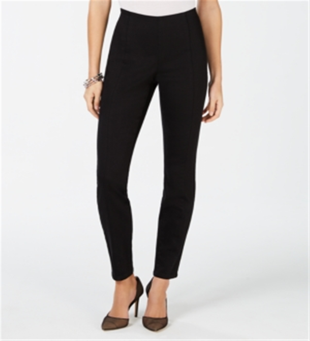 INC International Concepts Women's Pull on Skinny Jeans Black Size 14