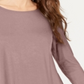 Alfani Women's Mixed Media Basic T-Shirt Pink Size XX-Large