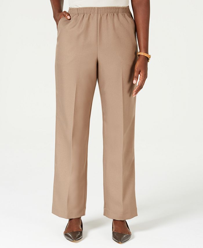 Karen Scott Women's Pull on Pants Brown Size Small