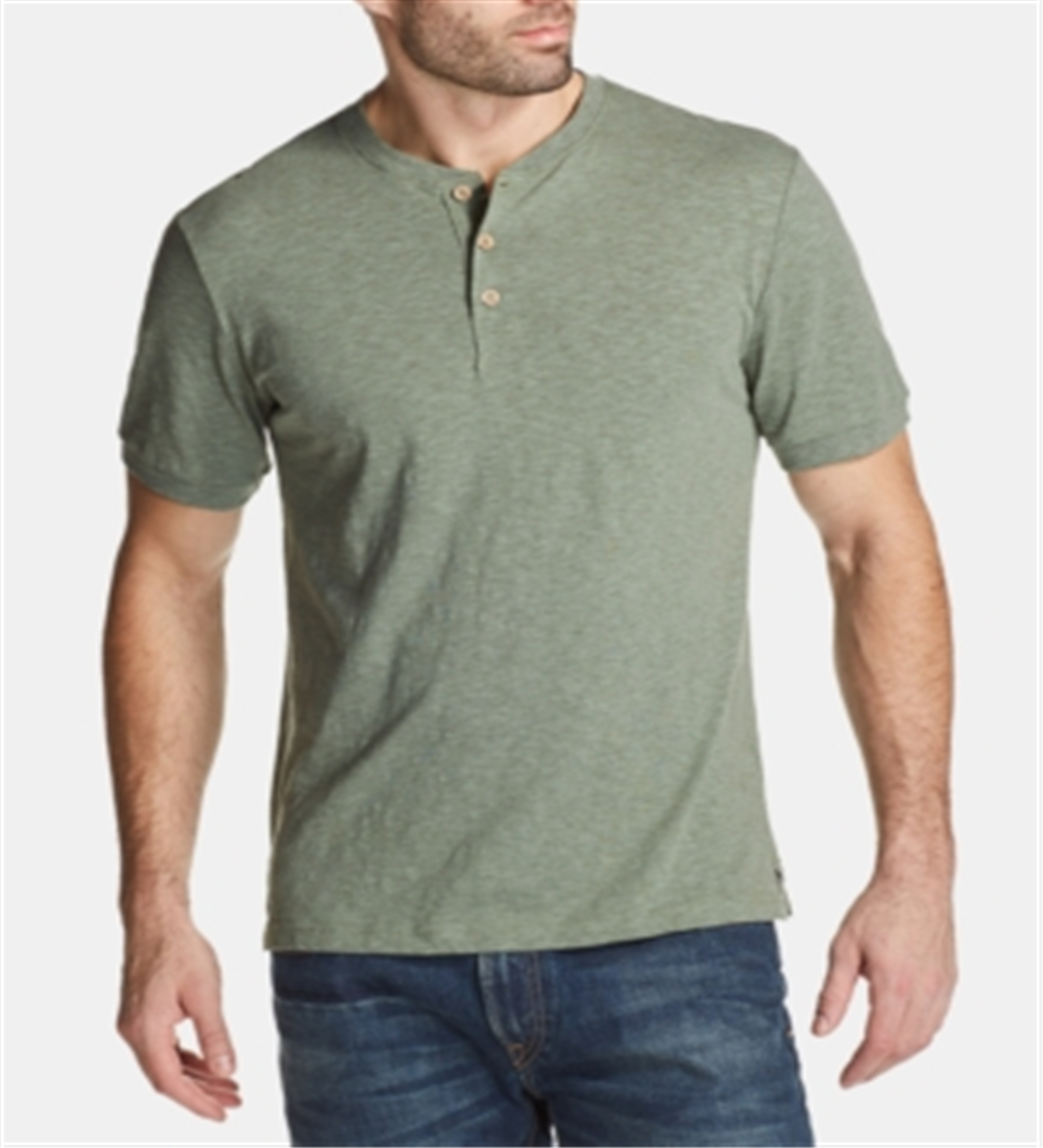 Weatherproof Vintage Men's Henley T-Shirt Green Size XXX-Large