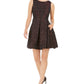 Taylor Women's Zippered Sleeveless Jewel Neck Above the Knee Fit Flare Dress Red Size 2 Petite