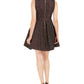 Taylor Women's Zippered Sleeveless Jewel Neck Above the Knee Fit Flare Dress Red Size 2 Petite