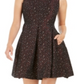 Taylor Women's Zippered Sleeveless Jewel Neck Above the Knee Fit Flare Dress Red Size 2 Petite