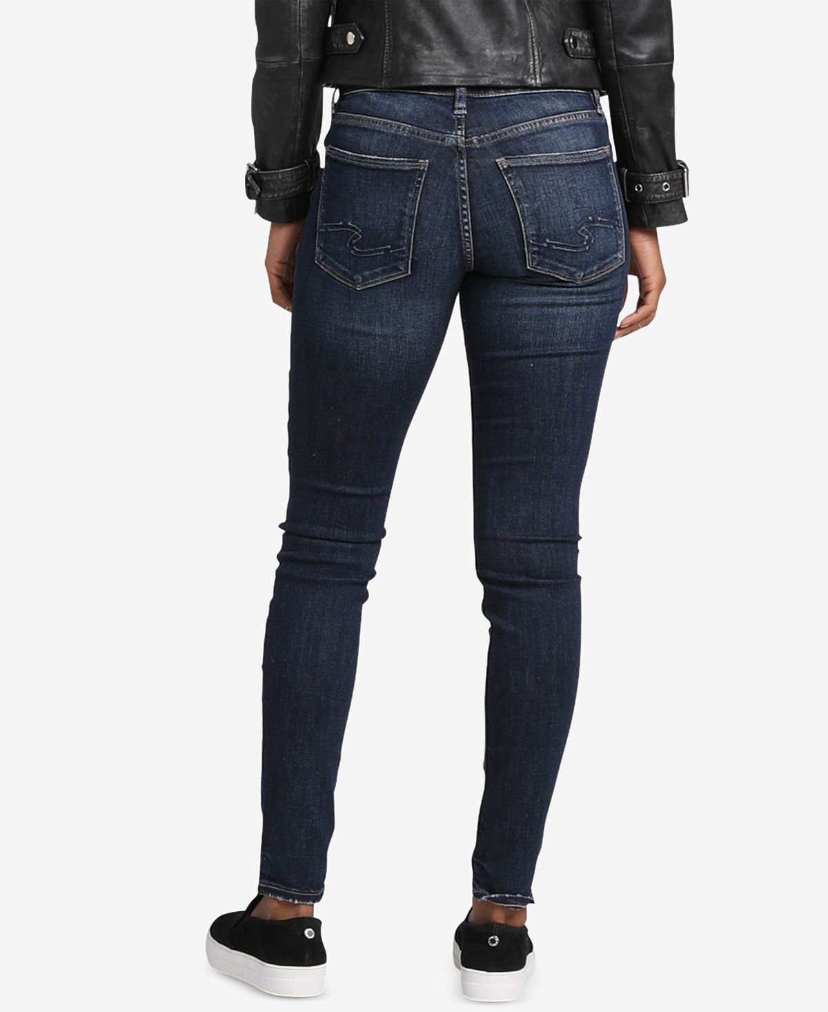 Silver Jeans Co. Women's Suki Curvy Fit Skinny Jeans Blue Size 27
