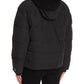Free People Women's Chill Factor Faux Shearling Hooded Puffer Jacket Black Size Small