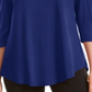 JM Collection Women's Cold-Shoulder Top Blue Size XL