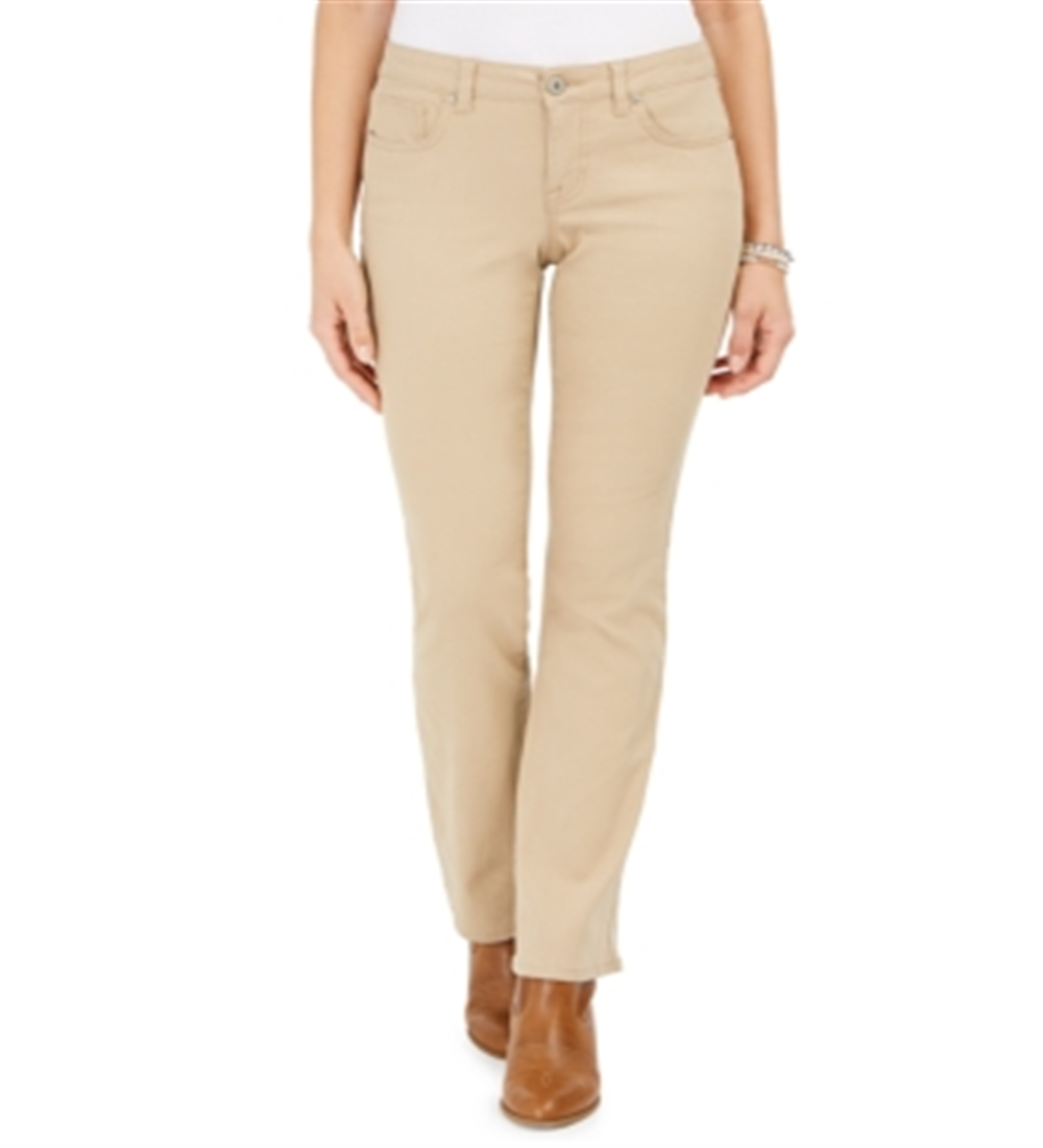 Style & Co Women's Petite Tummy-Control Bootcut Jeans Brown Size 8 P