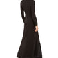 Calvin Klein Women's Feather Cuffs Ruched Evening Gown Black Size 12