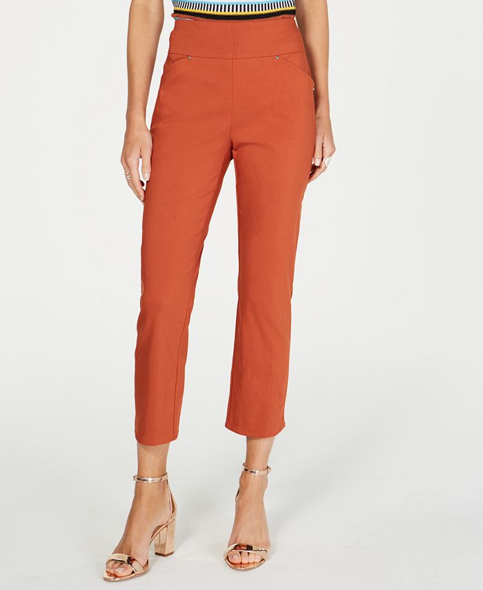 INC Iternational Concepts Women's Cropped Skinny Pants Brown Size 8 Petite