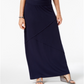 Style & Co Women's Skirt Petite Maxi Exposed Seam Blue Size Petite X-Large