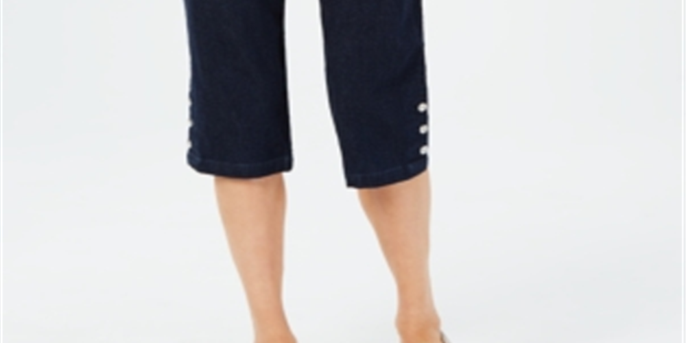 Karen Scott Women's Denim Capri Pants Blue Size 6 Petite