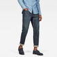 G-star Raw Men's Morry 3D Relaxed Tapered Fit Selvedge Jeans Blue Size 28X32