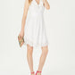 Julia Jordan Women's Ruffle Trim a Line Dress White Size 4
