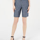 Karen Scott  Women's  Cotton Chambray Shorts  - Chambray Blue Size 18