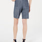 Karen Scott  Women's  Cotton Chambray Shorts  - Chambray Blue Size 18