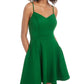 City Studios Junior's Bow Back Fit & Flare Dress Green Size 7