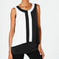 Alfani Women's Colorblocked Sleeveless Top Black Size Petite Small