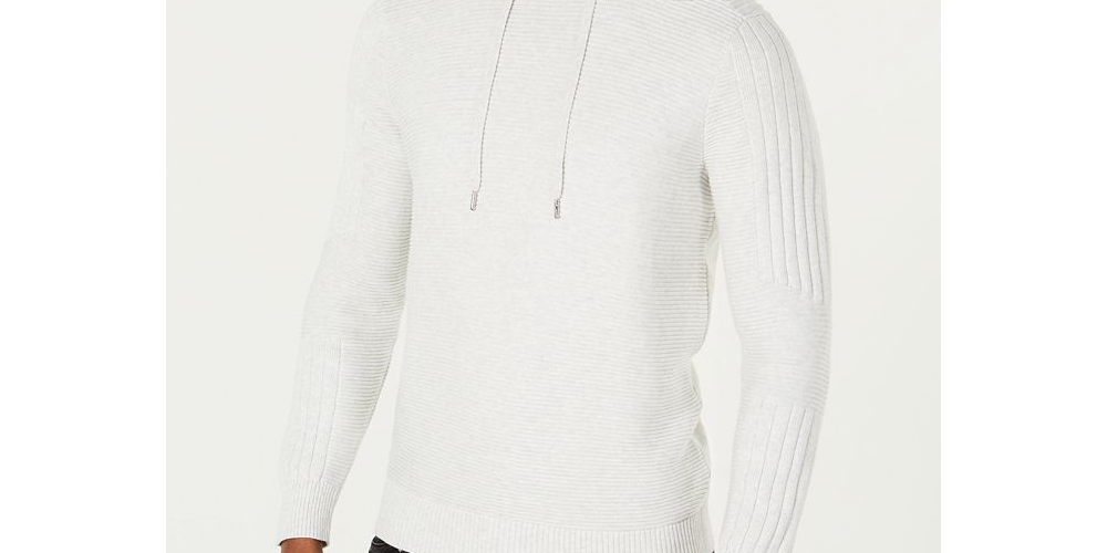 INC International Concepts Men's Cotton Hoodie Pullover Sweater Grey Size Large