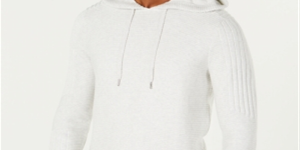 INC International Concepts Men's Cotton Hoodie Pullover Sweater Grey Size Large