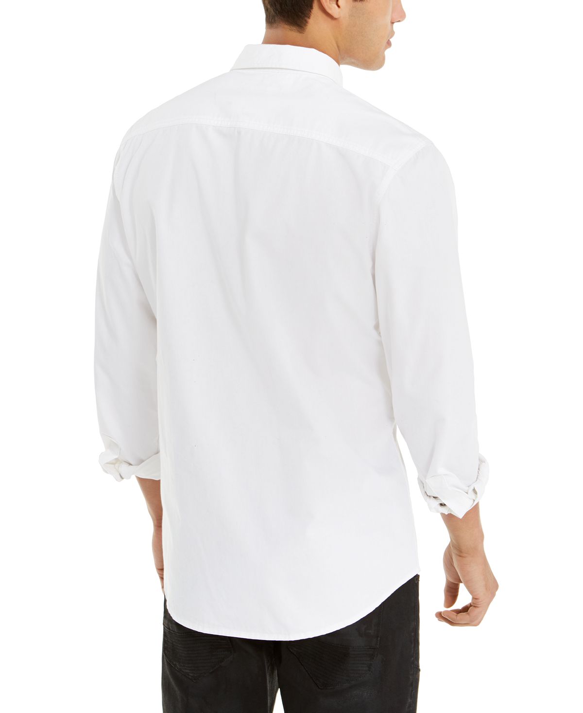 INC International Concepts Men's Grommet Shirt White Size Medium
