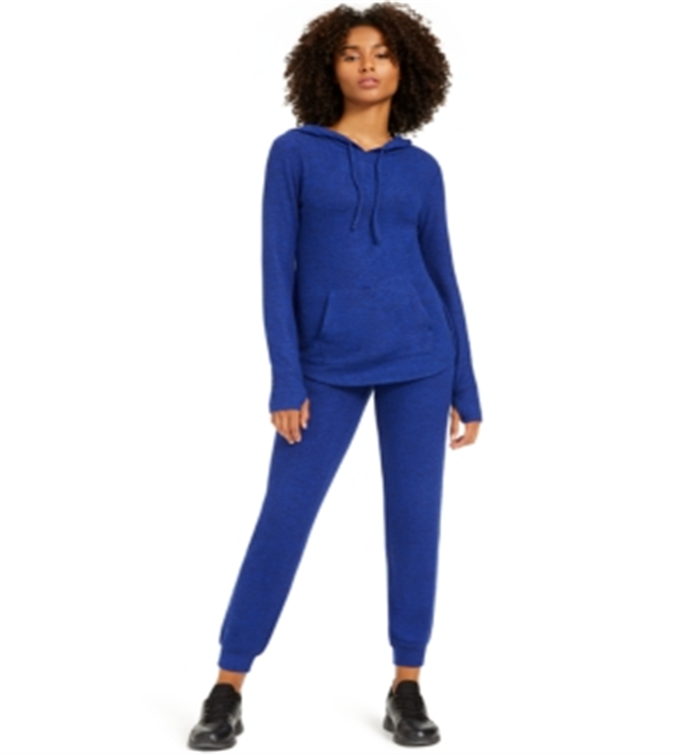 Ideology Women's  Mushy-Knit Hoodie  Blue Size 2XL