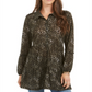 Style & Co Women's Floral Print Tie Shirt Green Size Petite L