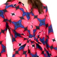Trina Trina Women's Turk Printed Twist Front Shirtdress Pink Size X-Large