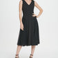 DKNY Women's Mesh Skirt MIDI Flare Dress Black Size 4