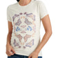 Lucky Brand Women's Butterfly Graphic T-Shirt Beige Size Large
