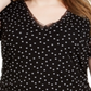 INC International Concepts Plus Size  V-Neck Top  Black Size 1X